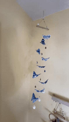 Blue Valentines - Origami Butterfly Mobile