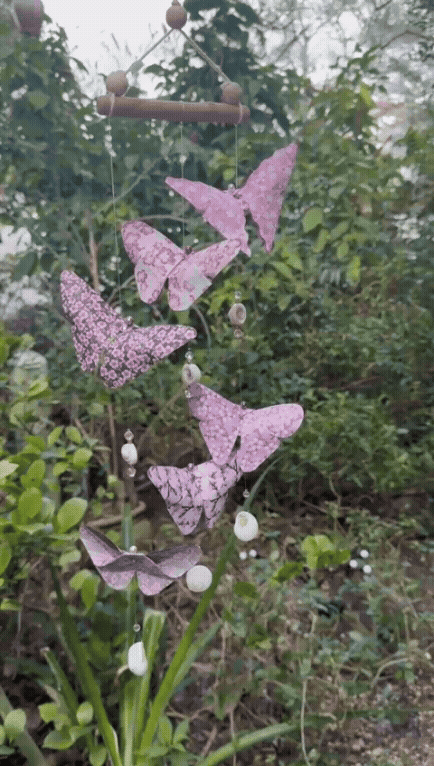 Purple Valentines - Origami Butterfly Mobile